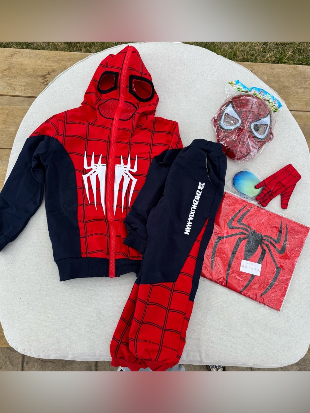 Kids Spider-Man Costume Hoodie Set Size 110 4-5Y New